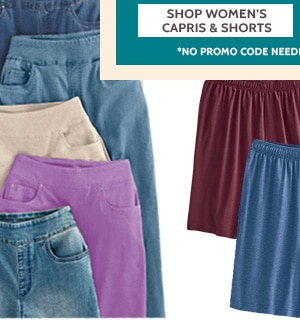 50% to 80% Off Sitewide! Don't miss these increadible Savings!- Shop Women's Capris & Shorts