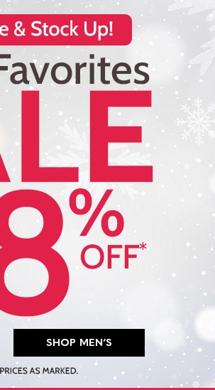 Save a Bundle and Stock Up! Wintere Favorites sale 68% Off - Shop Mens