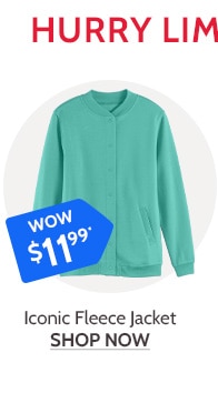 Hurry Limited time Wow Prices! - Iconic Fleece Jacket - Shop Now