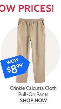 Hurry Limited time Wow Prices! - Crinkle Calcutta Cloth Pull On Pants - Shop Now