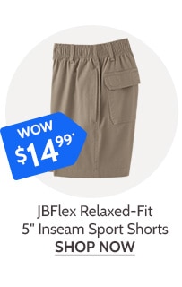 Hurry Limited time Wow Prices! - JB Relaxed Fit 5 Inch Inseam Sport Shorts - Shop Now