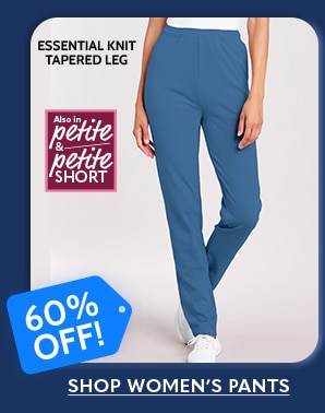 Essential Knit tapered Leg 60% Off Shop Women's Pants