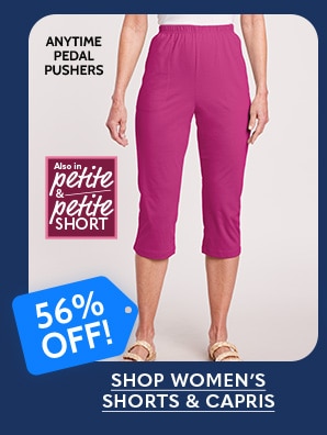 Anytime Pedal Pushers 56% Off - Shop Women's Shorts & Capris