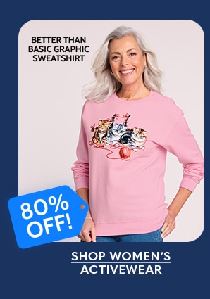 Better Than Basic Graphic Sweatshirt 80% Off - Shop Women's Activewear