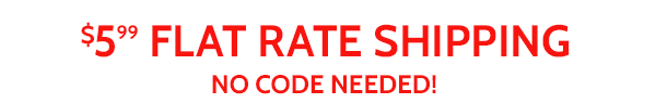 $5.99 Flat Rate Shipping No Code Needed!