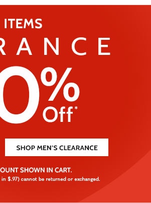 1000+ Items Clearance as low as $4.97 Up to 80% Off - Shop Men's Clearance