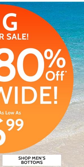 Big Summer Sale! 50% to 80% Off Sitewide! Styles as low as $6.99 - Shop Men's Bottoms