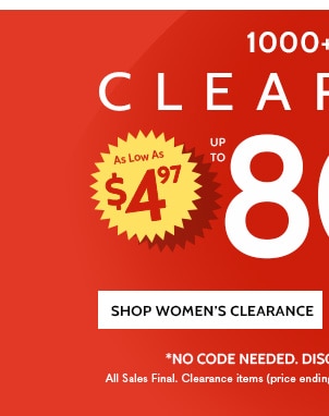 1000+ Items Clearance as low as $4.97 Up to 80% Off - Shop Women's Clearance