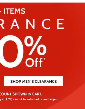 1000+ Items Clearance as low as $4.97 Up to 80% Off - Shop Men's Clearance