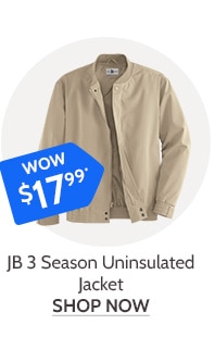 Hurry Limited Time Wow Prices! JB Season Uninsulated Jacket - Shop NoW