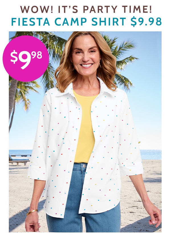 Wow! It's Party time1 Fiesta Camp Shirt $9.98