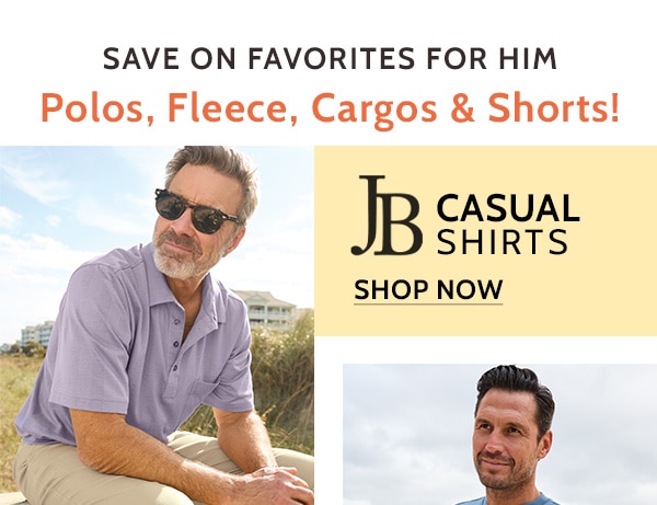 Save on Favorites for Him, Polos, Fleece, Cargos & Shorts. JB Shirts - Shop Now
