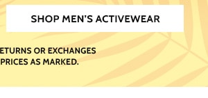 Don't miss these increadilbe Savings! 50% to 80% Off Sitewide! Styles as low as $6.99 - Shop Men's Activewear
