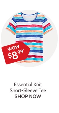 Essential Knit Short Sleeve Tee - Shop Now