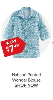 Haband Printed Wonder Blouse - Shop Now