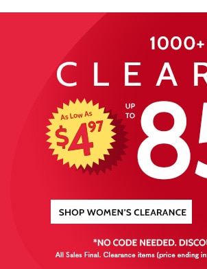 1000 Items 85% OFF Shop Women's Clearance