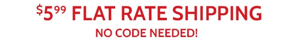 $5.99 Flat Rate Shipping No Code Needed!