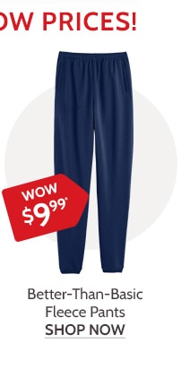 Better-Than-Basic Elastic-Waist Fleece Pants - Shop Now