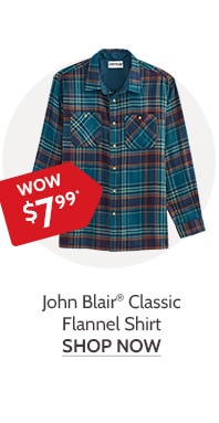John Blair Classic Flannel Shirt - Shop Now