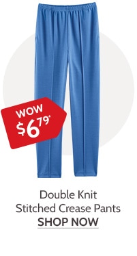 Double Knit Stitched Crease Pants - Shop Now 