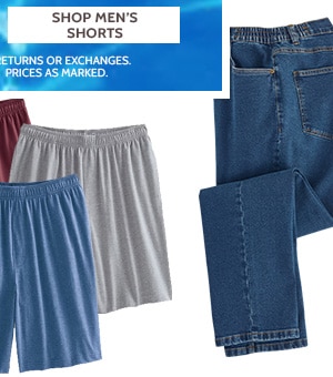 Don't miss These Increadible Savings! 60 to 80% Off all Bottoms! Styles as low as $6.99 - Shop Men's Shorts