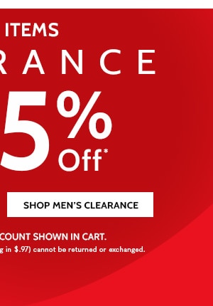 1000+ Items as low as $2,97 Up to 85% Off - Shop Men's Clearance