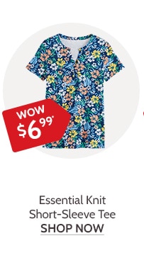 Essential Knit Short Sleeve Tee - Shop Now