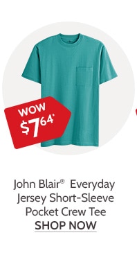 John Blair Everyday Short Sleeve 2 Pocket Crew tee - Shop Now