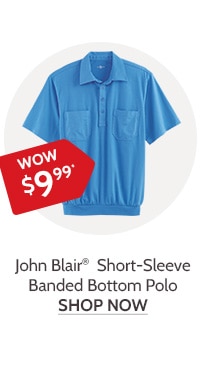 John Blair Short-Sleeve Banded Bottom Polo - Shop Now
