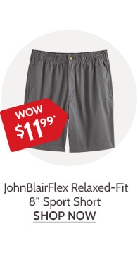 JohnBlairFlex Relaxed Fit 8 inch Sport Shorts - Shop Now