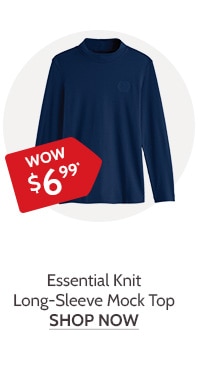 Essential Knit Long Sleeve Mock Top - Shop Now