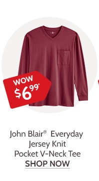 John Blair Everyday Jeresy Knit Pocket V Nexk Tee - Shop Now