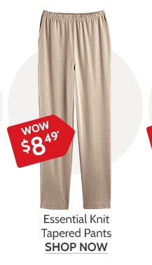 Essential Knit tapered Pants - Shop Now