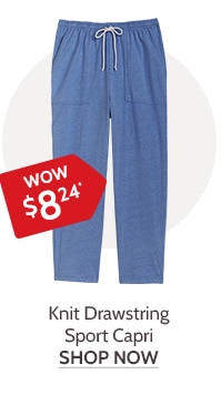 Knit Drawstring Capris - Shop Now