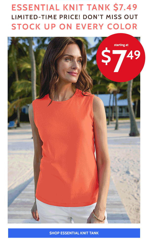 Essential Knit tank $7.49 Limited time Price! Don't miss out Stock up on Every Color - Shop Essential Knit Tank