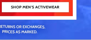 Don't miss these increadible Savings! 85% Shop Men's Activewear