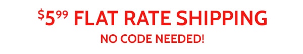 $5.99 Flat Rate Shipping No Code Needed!