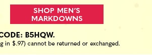Hurry! 1000+ Styles! Clearance & Markdowns Event up to 85% off - Shop Men's Markdowns