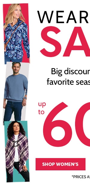 Wear now Sale big Discounts on your Favorite Seasonal Styles! Up to 60% Off - Shop Women's