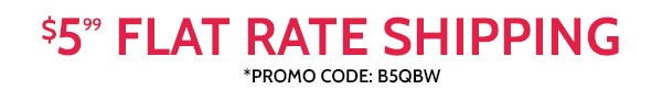 $5.99 Flat Rate Shipping use code B5BW