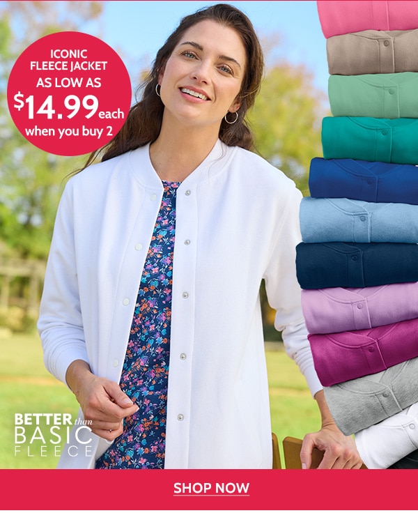 Iconic fleece Jacket As Low As $14.99 Each when you buy 2 - Shop Now
