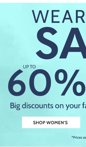 Wear Now Sale up to 60% off. Big discounts on your favorite styles! Shop Women's