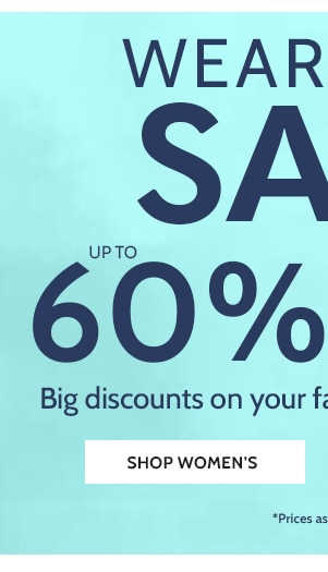 Wear Now Sale up to 60% off. Big discounts on your favorite styles! Shop Women's