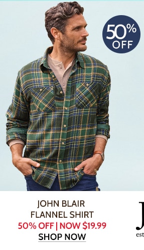 John Blair Flannel Shirt 50% Off | Now $19.99 Shop Now