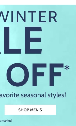 Final Winter Sale 60% off. Big discounts on your favorite styles! Shop Men's