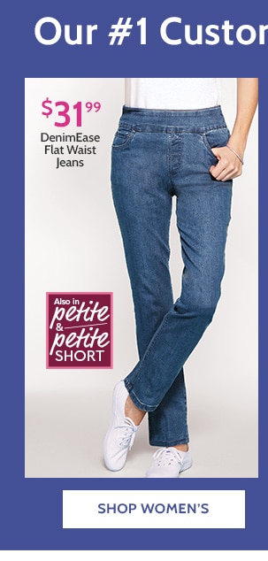 Our # 1 Customer Favorites! $31.99 Denimease Flat Waist Jeans - Shop Women's