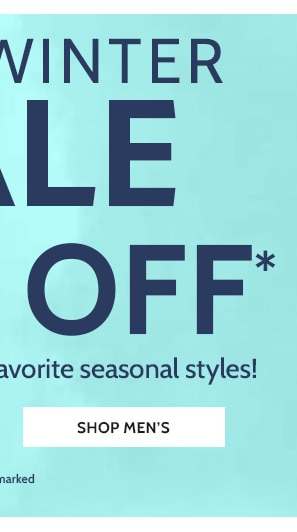 Final Winter Sale 60% off. Big discounts on your favorite styles! Shop Men's