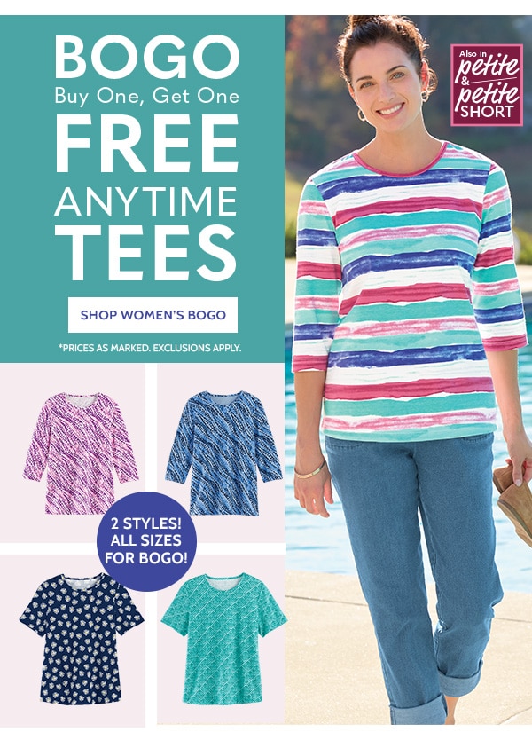 BOGO buy One, Get one Free Anytime Tees - Shop Women's BOGO