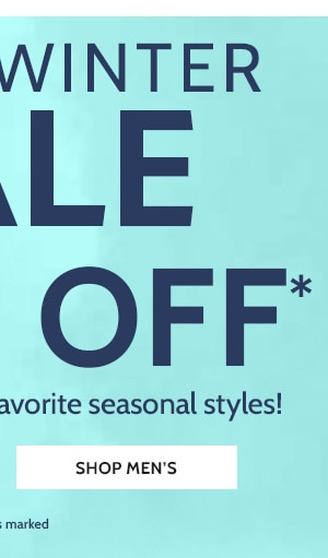 Final Winter Sale 60% off. Big discounts on your favorite styles! Shop Men's