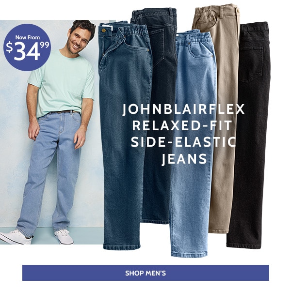 JohnBlairFlex Relaxed-Fit Side-Elastic Jeans - Shop Now